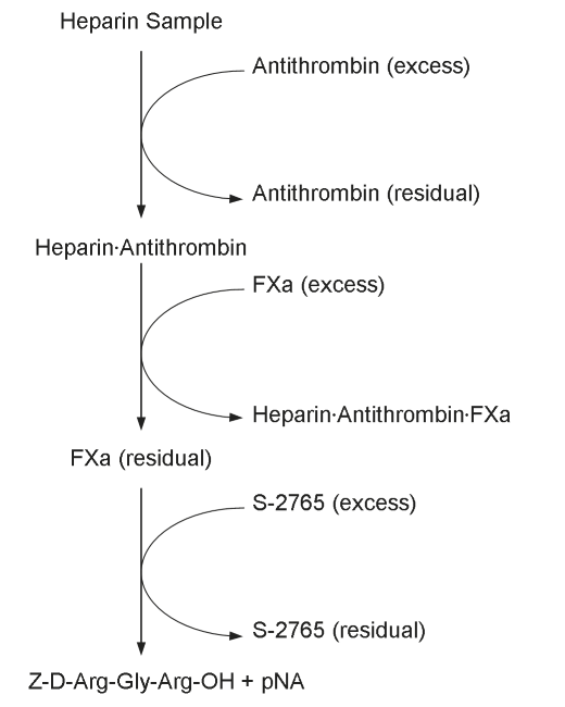 Anti-FXa assay of heparin